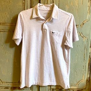 Vineyard Vines Pima Cotton Striped Polo; Boys L 16
